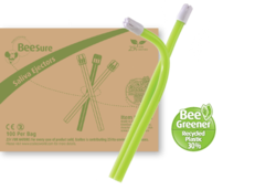 Saliva Ejectors, Green, 100/Pkg (BeeSure)